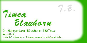 timea blauhorn business card